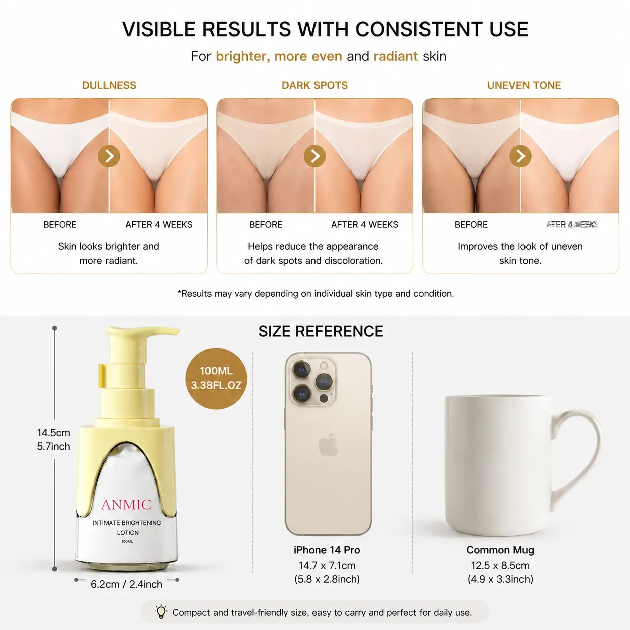 ANMIC Intimate Brightening Lotion (100ml) - Image 2